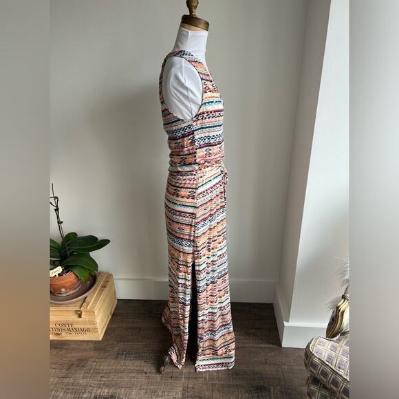 Michael Stars Southwestern Sleeveless Side Slit Maxi Dress SMALL - Picture 2 of 7